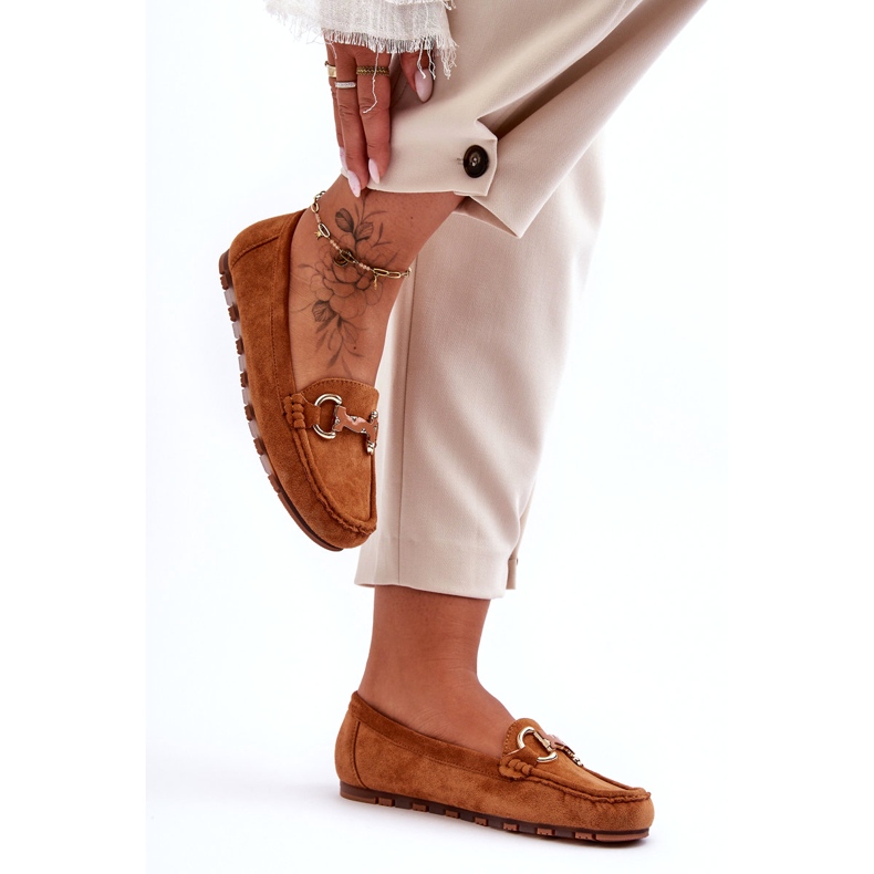 Super Mode Mocasini De Dama De piele intoarsa Cu Decorat Maro Dionira 1 Super Mode Mocasini De Dama De piele intoarsa Cu Decorat Maro Dionira 1