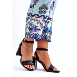 Sandale Clasice Damă Pe Toc Negru 3