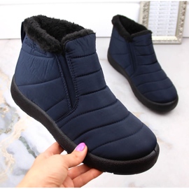 Cizme de zăpadă slip-on de damă, impermeabile, cu benzi elastice bleumarin News 3193 albastru 1 Cizme de zăpadă slip-on de damă, impermeabile, cu benzi elastice bleumarin News 3193 albastru 1