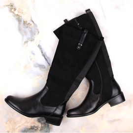 Cizme de dama izolate negre Jezzi ASA198-22 negru 1