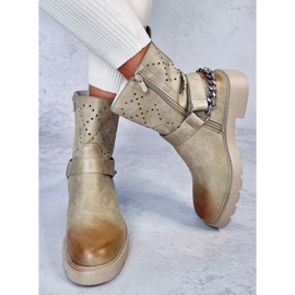 Botine ajurate Issey bej 2