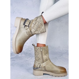 Botine ajurate Issey bej 3