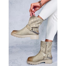 Botine ajurate Issey bej 5