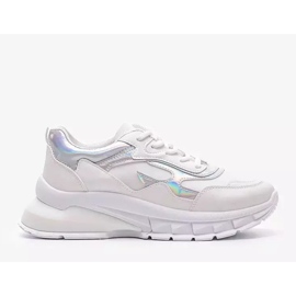 Adidași albi pe talpă groasă Kristen 1