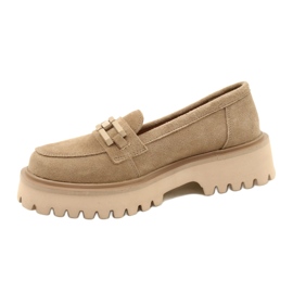 Mocasini din piele intoarsa cu decor Filippo DP4792/23 BE bej 1