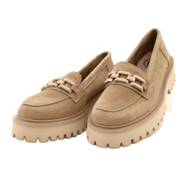 Mocasini din piele intoarsa cu decor Filippo DP4792/23 BE bej 2