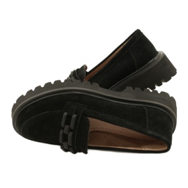 Mocasini din piele intoarsa Filippo DP4792/23 BK SU negru 4