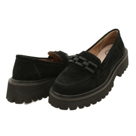 Mocasini din piele intoarsa Filippo DP4792/23 BK SU negru 3