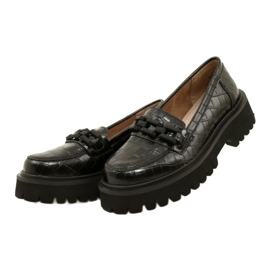 Mocasini din piele cu decor Filippo DP4792/23 BK CR negru 2 Mocasini din piele cu decor Filippo DP4792/23 BK CR negru 2