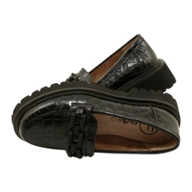 Mocasini din piele cu decor Filippo DP4792/23 BK CR negru 4 Mocasini din piele cu decor Filippo DP4792/23 BK CR negru 4