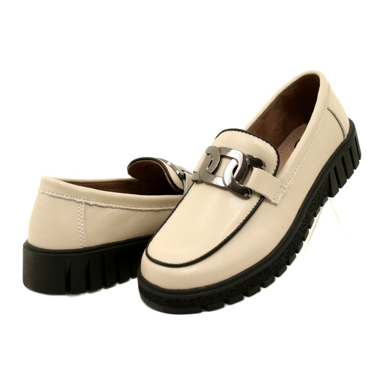 Pantofi de dama eleganti din piele Filippo DP4728/23 BE bej 3