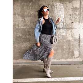 Olivier Cizme deschise gri deschis pentru femei 1