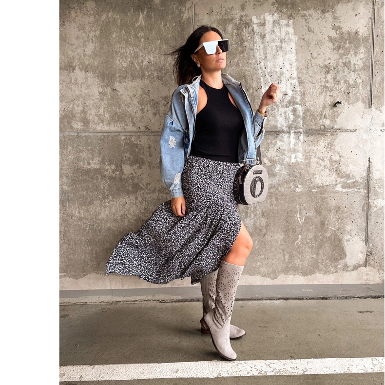 Olivier Cizme deschise gri deschis pentru femei 1