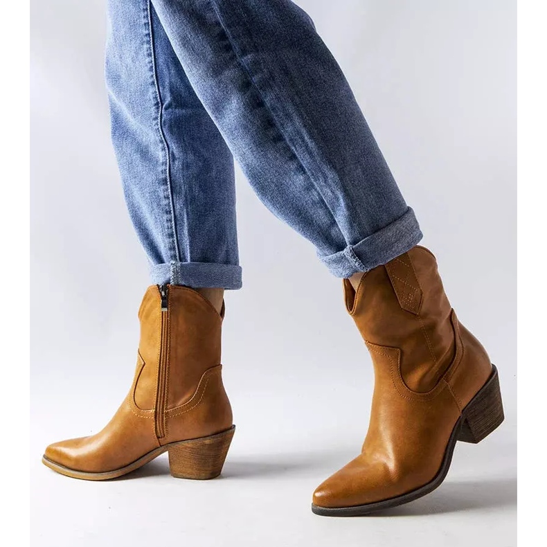 Cizme de cowboy maro L08-198 Camel 1