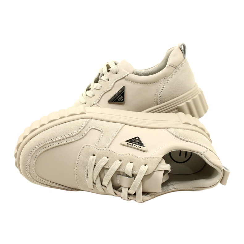 Creepers din piele bej Filippo DP4913/23 BE bej 4
