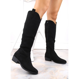 Cizme izolate dama piele intoarsa neagra Jezzi RMR2353-4 negru 4