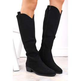 Cizme izolate dama piele intoarsa neagra Jezzi RMR2353-4 negru 5