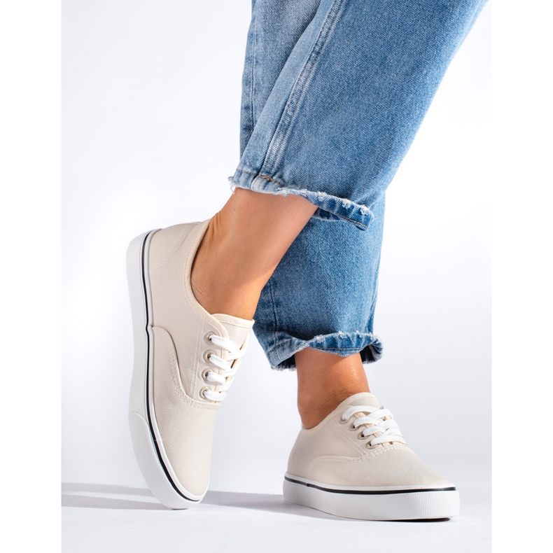 SHELOVET Adidași de damă bej 2 SHELOVET Adidași de damă bej 2