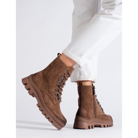 W. Potocki Genți de damă din piele intoarsa bej de la Potocki maro 2