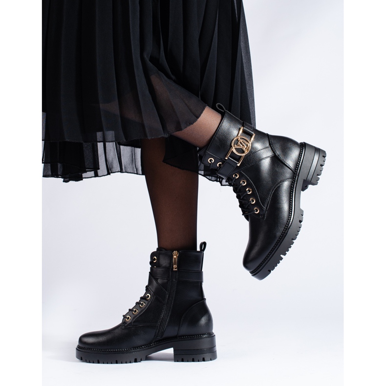 W. Potocki Îmbrăcăminte de lucru pentru femei Potocki din piele ecologică negru 2