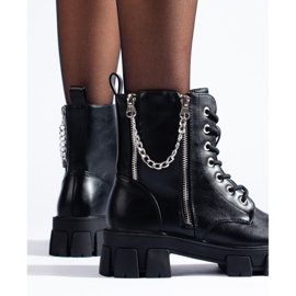 Lucratoare Shelovet de dama din piele ecologica cu lant negru 2