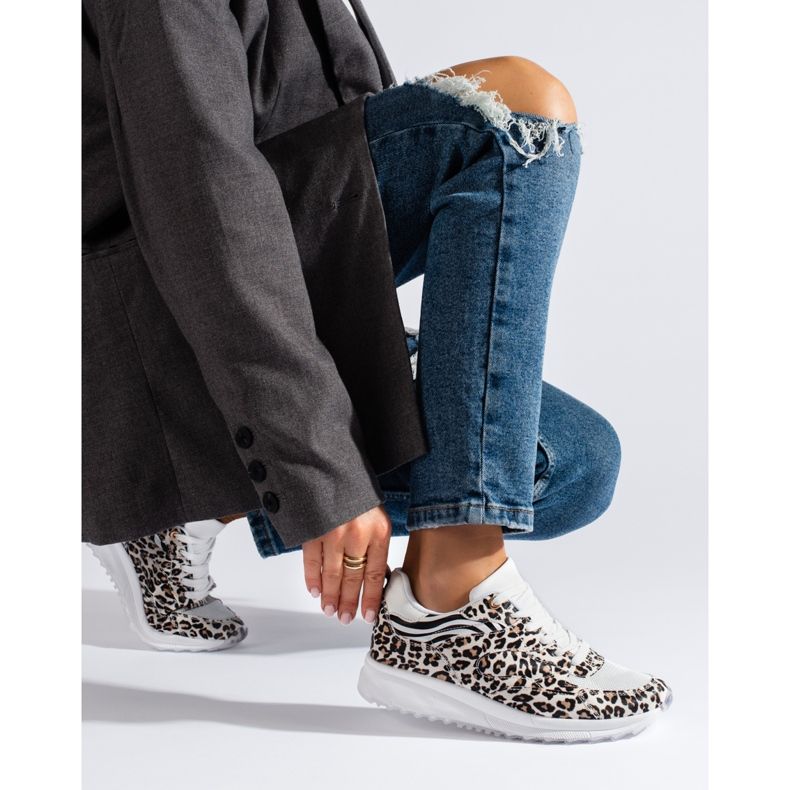 Tenisi dama Shelovet cu imprimeu leopard negru 1