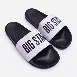 Flip-flops pentru bărbați Big Star MM174320 alb și negru 1