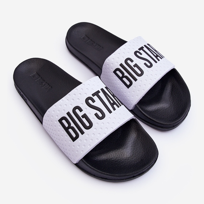 Flip-flops pentru bărbați Big Star MM174320 alb și negru 1
