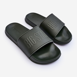 Flip-flops pentru bărbați ușoare din spumă Big Star MM174324 Verde închis 1