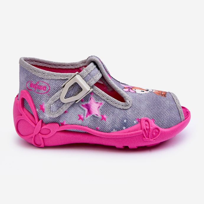 BEFADO S.A. Befado Papuci Veveriță Sandale 213P137 Gri și Roz 2