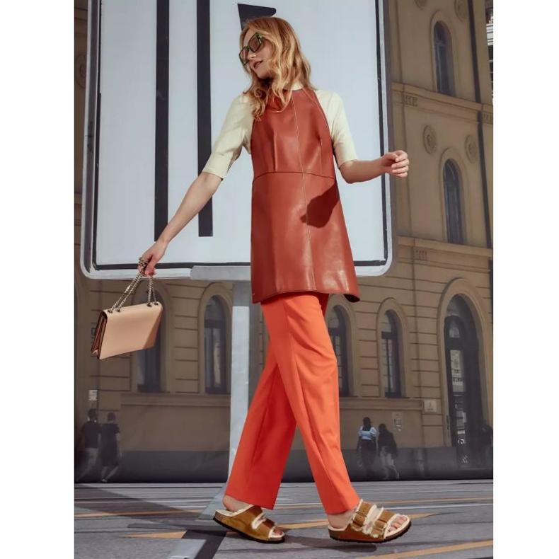 Slapi Birkenstock Arizona Shearling Mink W 1001135 maro 2