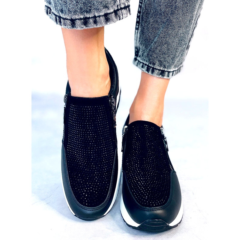 Tenisi sport negri strălucitori pentru damă negru 1