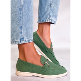 Mocasini de dama Milva Green verde 2