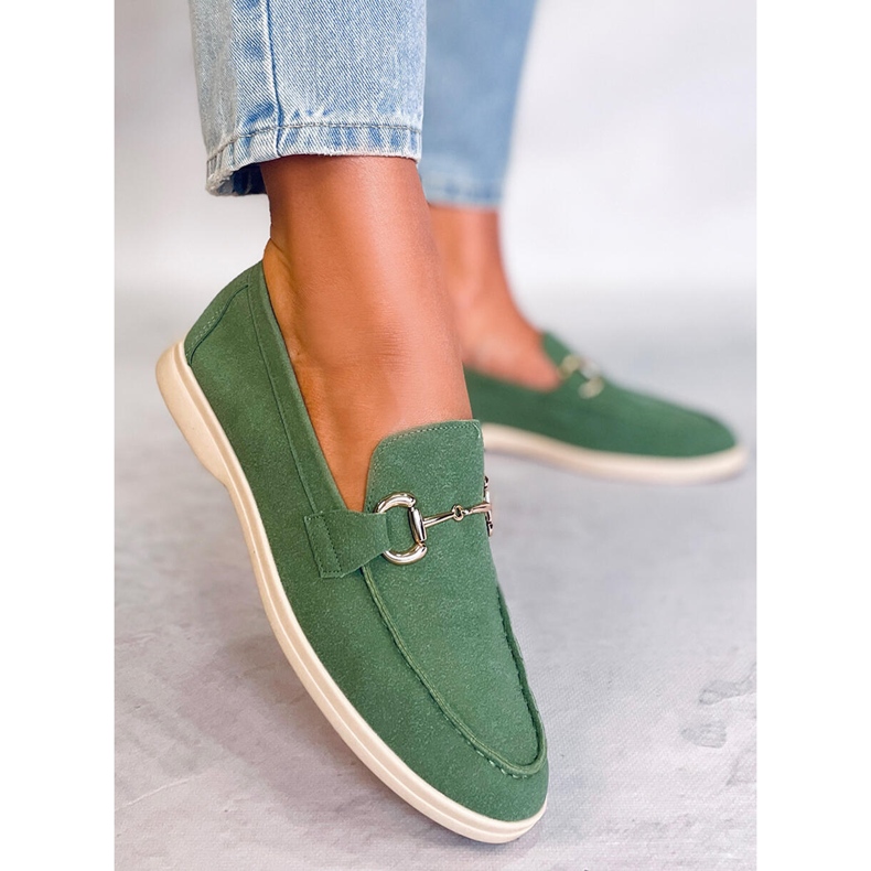 Mocasini de dama Milva Green verde 1