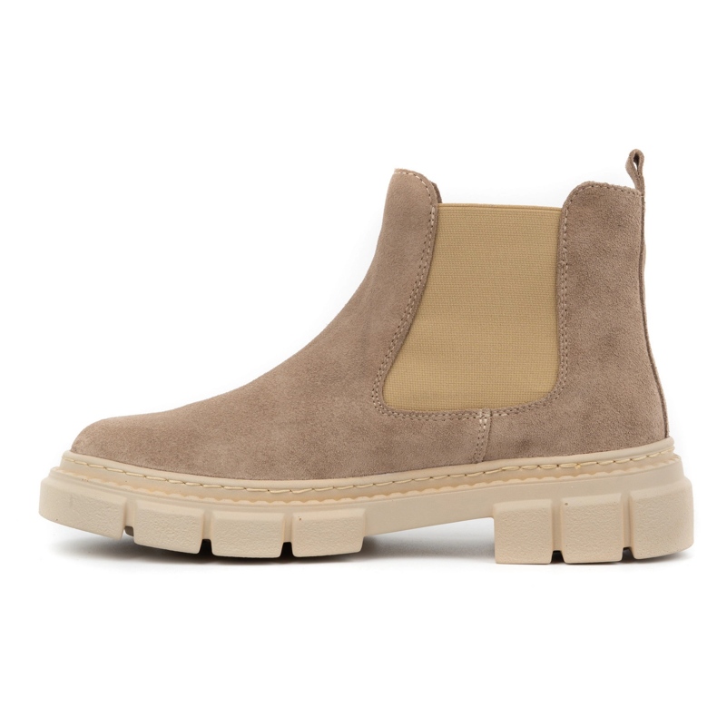 WASAK Cizme chelsea slip-on damă din piele 0708W, bej 1 WASAK Cizme chelsea slip-on damă din piele 0708W, bej 1