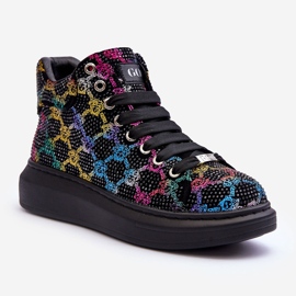 Pantofi sport pe platformă Strasuri GOE MM2N4009 Negru 1