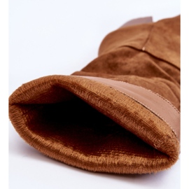 FJ1 Cizme maro Virdana din piele intoarsa cu tocuri masive 2 FJ1 Cizme maro Virdana din piele intoarsa cu tocuri masive 2