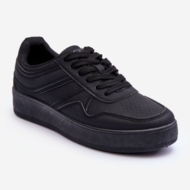 PE1 Pantofi Sport Dama Pe Platforma Neagra Pudina negru 1