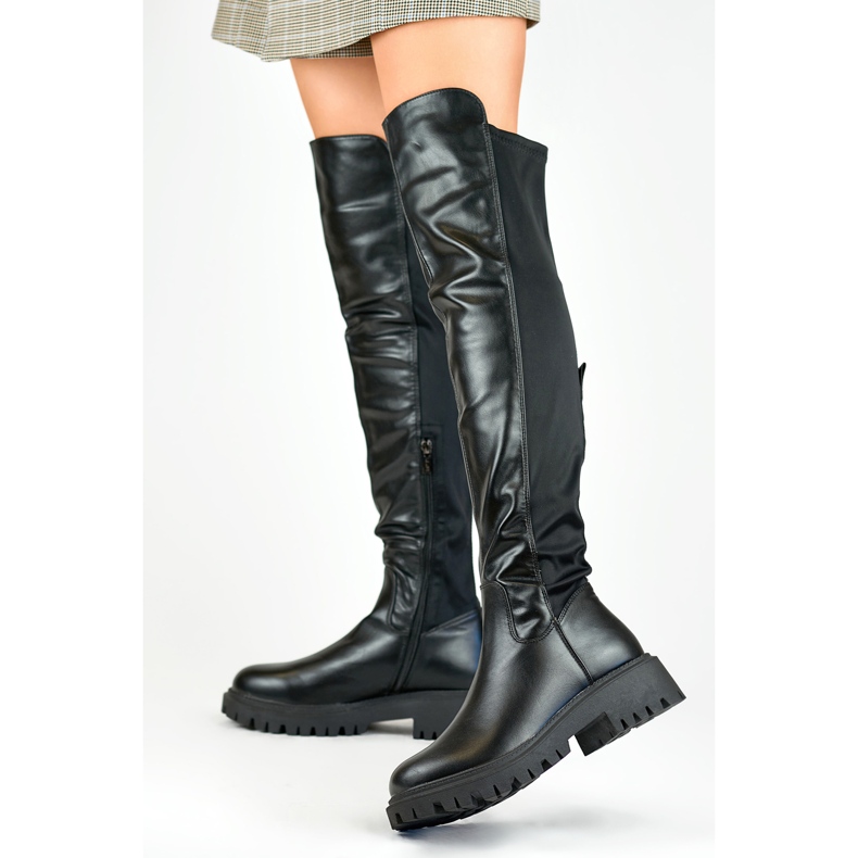 Cizme de dama elastice negre Viris negru 1