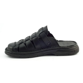 ŁUKPOL Papuci bărbați 860 negri negru 2