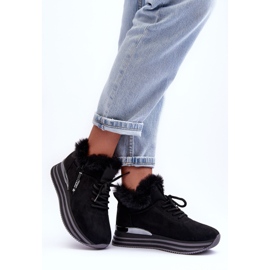 FB3 Pantofi Sport Jamarie Negru Cu Blană 2