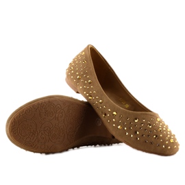 Balerini cu zirconiu cubic A909 kaki 1