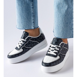 Inna Adidasi negri decorati cu monograma Sands negru 1