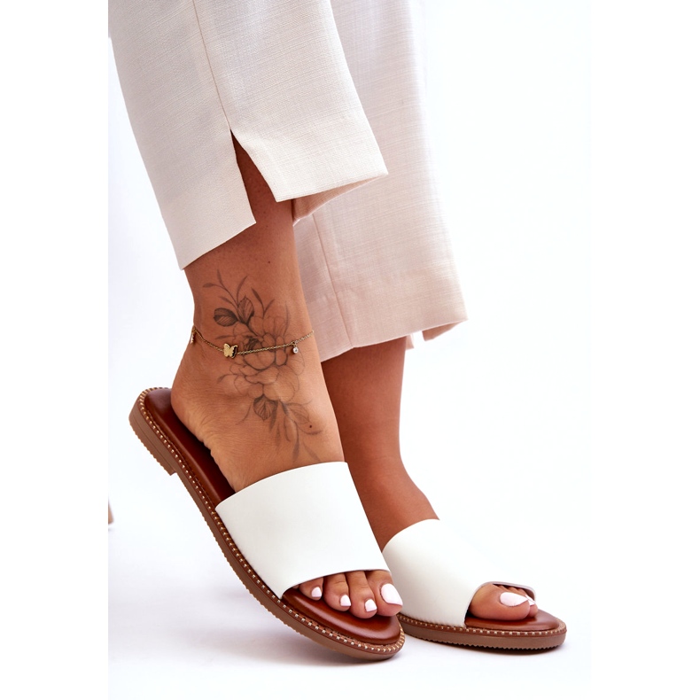 Sandale clasice de damă Afrodita albă 2