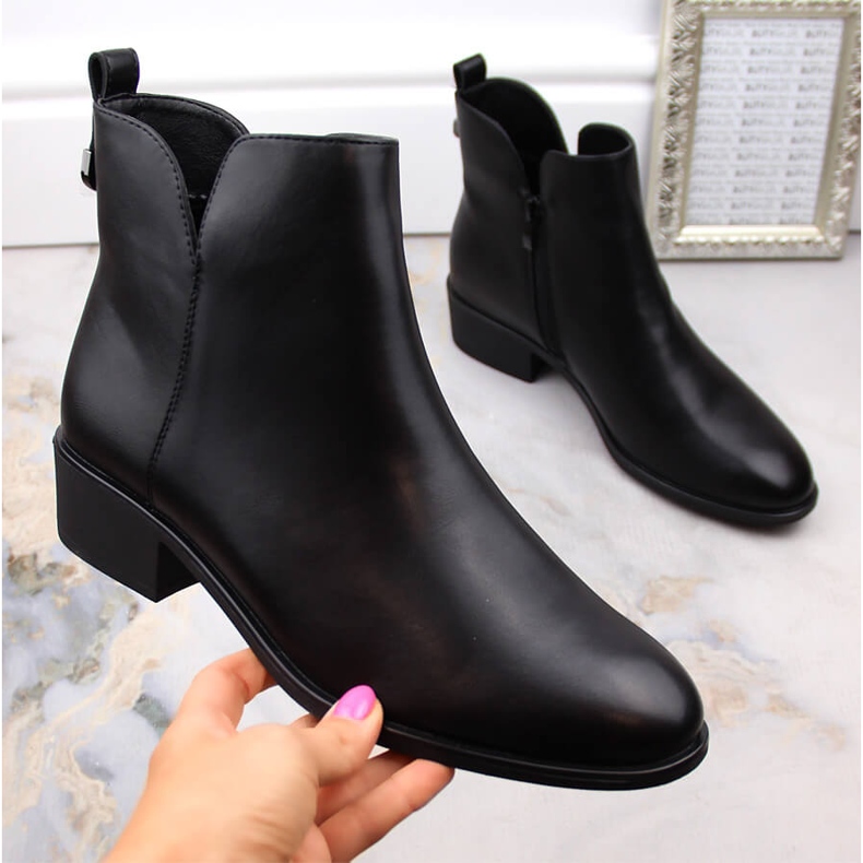 Ghete Chelsea izolate dama, negre, Sergio Leone BT606 negru 1