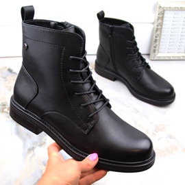 Cizme negre clasice izolate de damă de la Sergio Leone BT590 negru 1