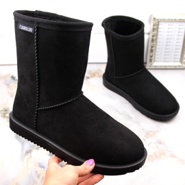 Cizme de zăpadă cu slip-on Eskimo de piele de căprioară, negre T.Sokolski EMU2241 negru 1