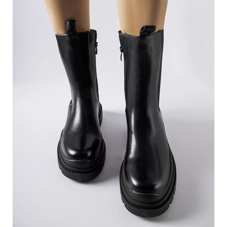 Botine negre masive Delebio negru 1