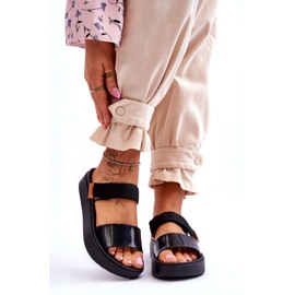 ZAXY Sandale Vegane Velcro HH285282 Negru 1