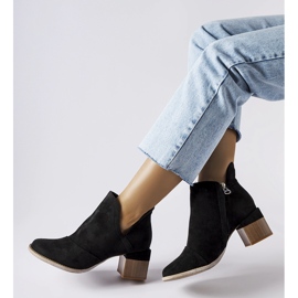 Botine Busson negre cu partea superioară neregulată negru 2